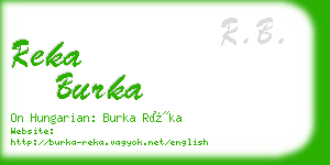 reka burka business card